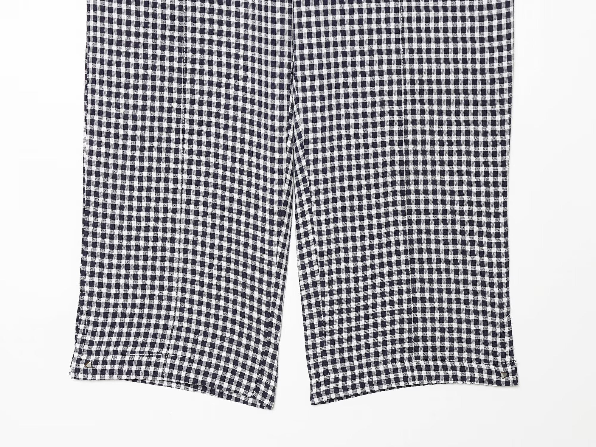 suit Women's 2 pieces short V-neck plaid Blazer Coat +Pants