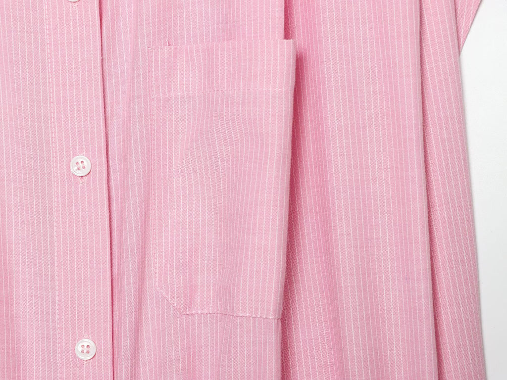 Women's striped short lapel shirt