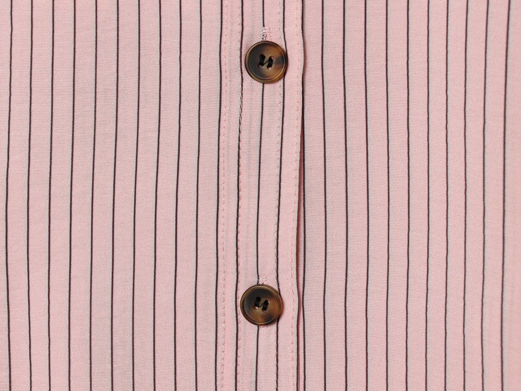 Women's loose striped high neck shirt