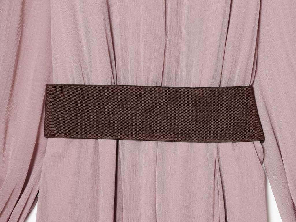 Women's patchwork waistband MIDI dress