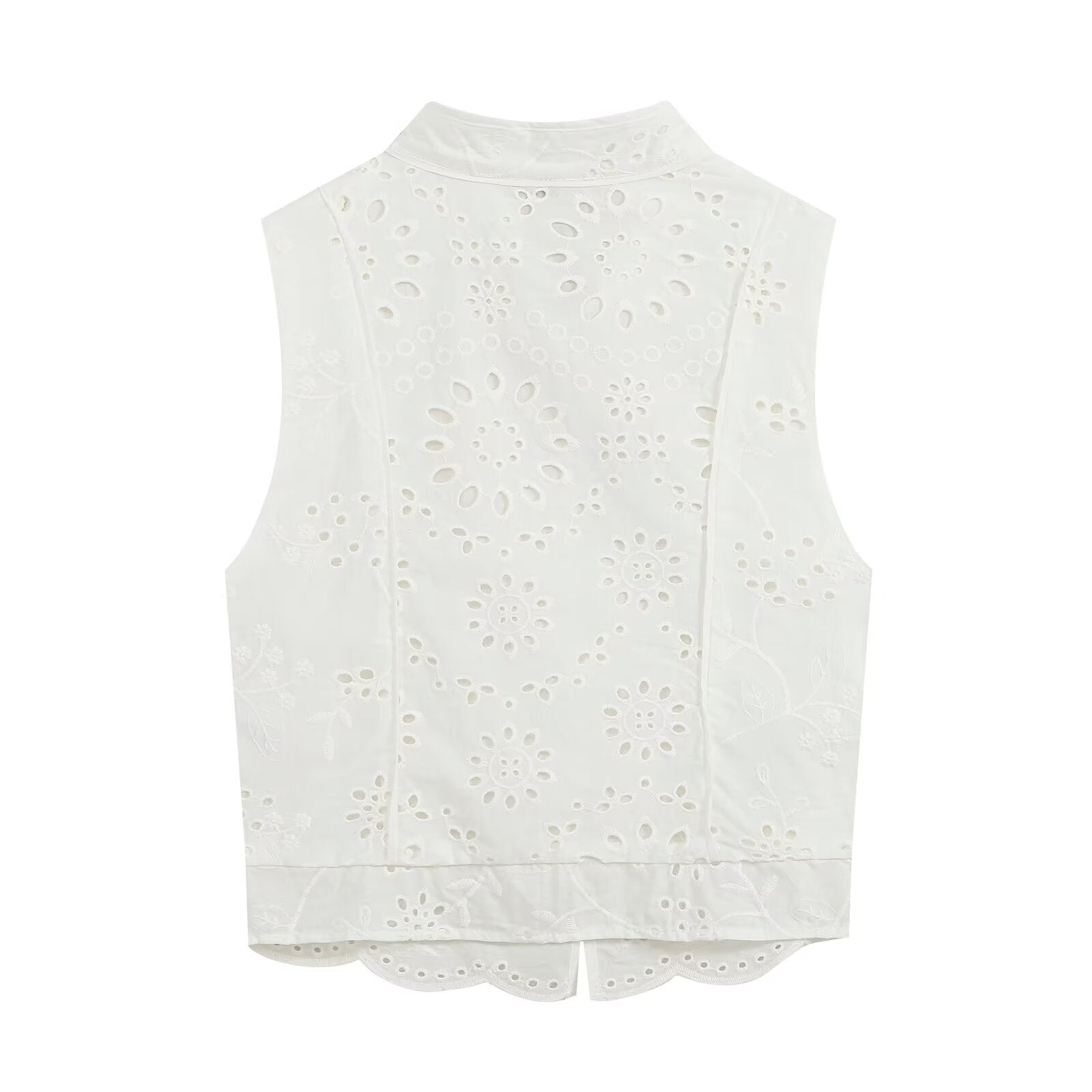 suit Women's 2 pieces artificial jewelry buckle hollow embroidery top+skirt