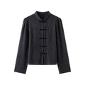 Women's casual slim short striped shirt