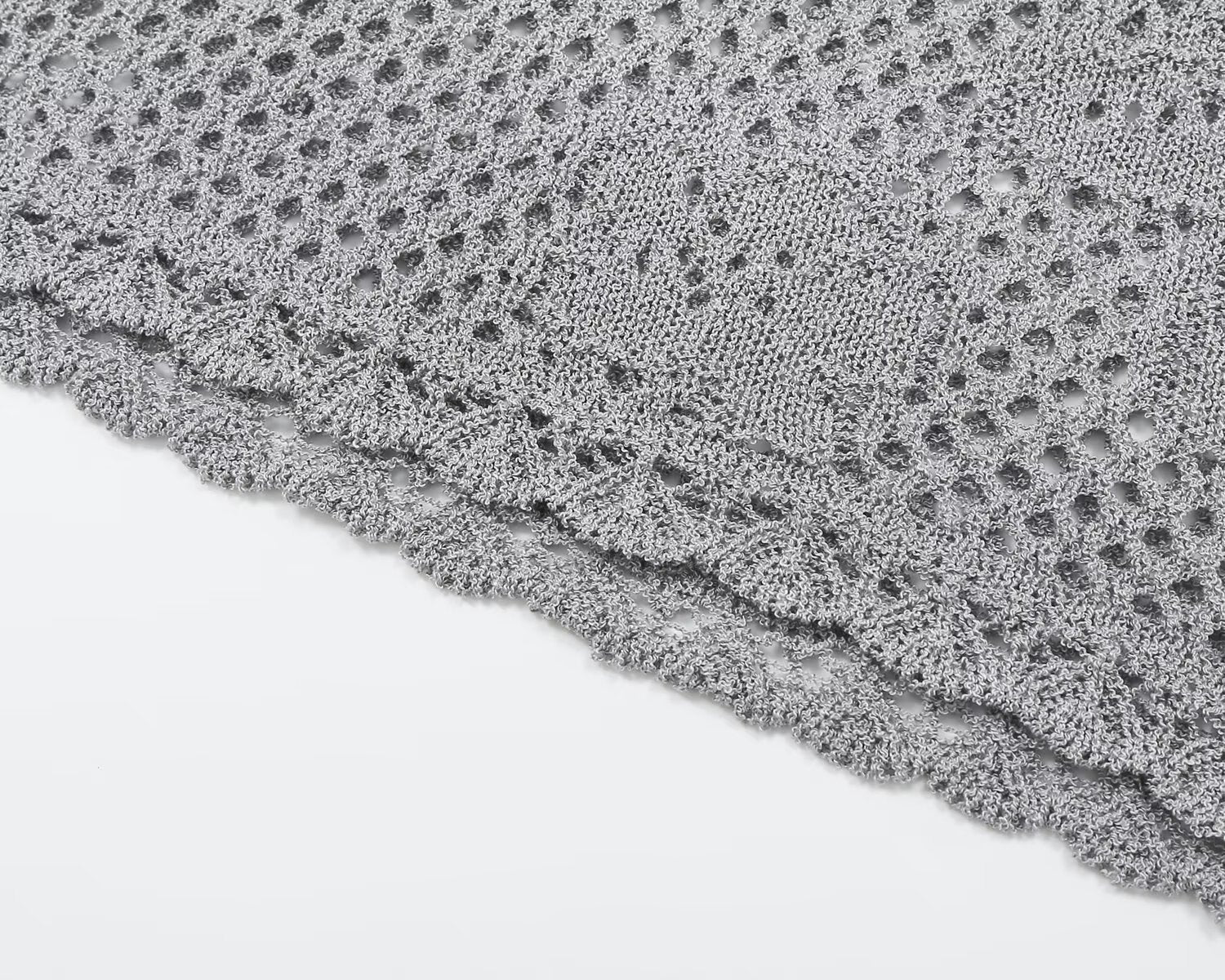Women's round neck hollow knitted sweater