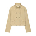 Women's pocket decoration stand collar Coat