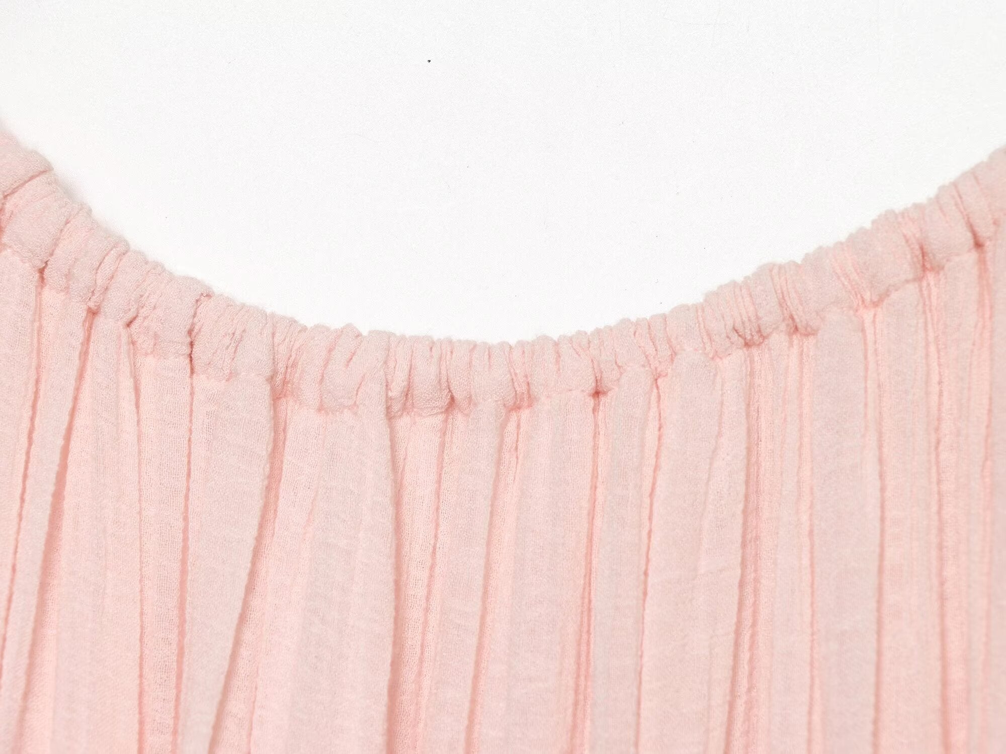 Women's fluffy gauze suspender MIDI dress