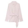 Women's Side Lace up decorative Striped Shirt