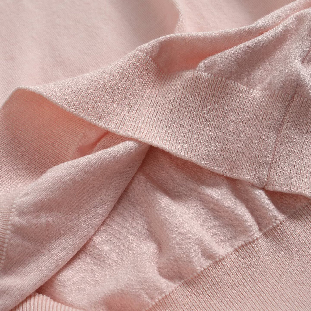 Women's Pile up collar Short Sleeve Knit Sweater