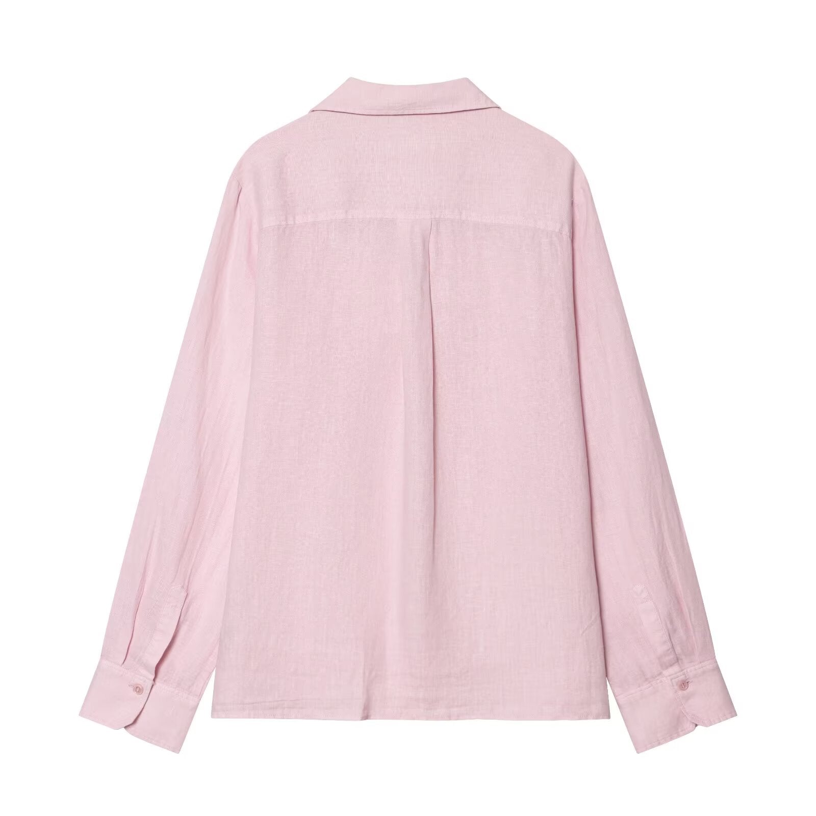 suit Women's 2 pieces pocket decoration linen blend shirt+Pants+ Shorts