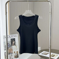 2026 women's new fashion Joker sports embroidery slim threaded vest