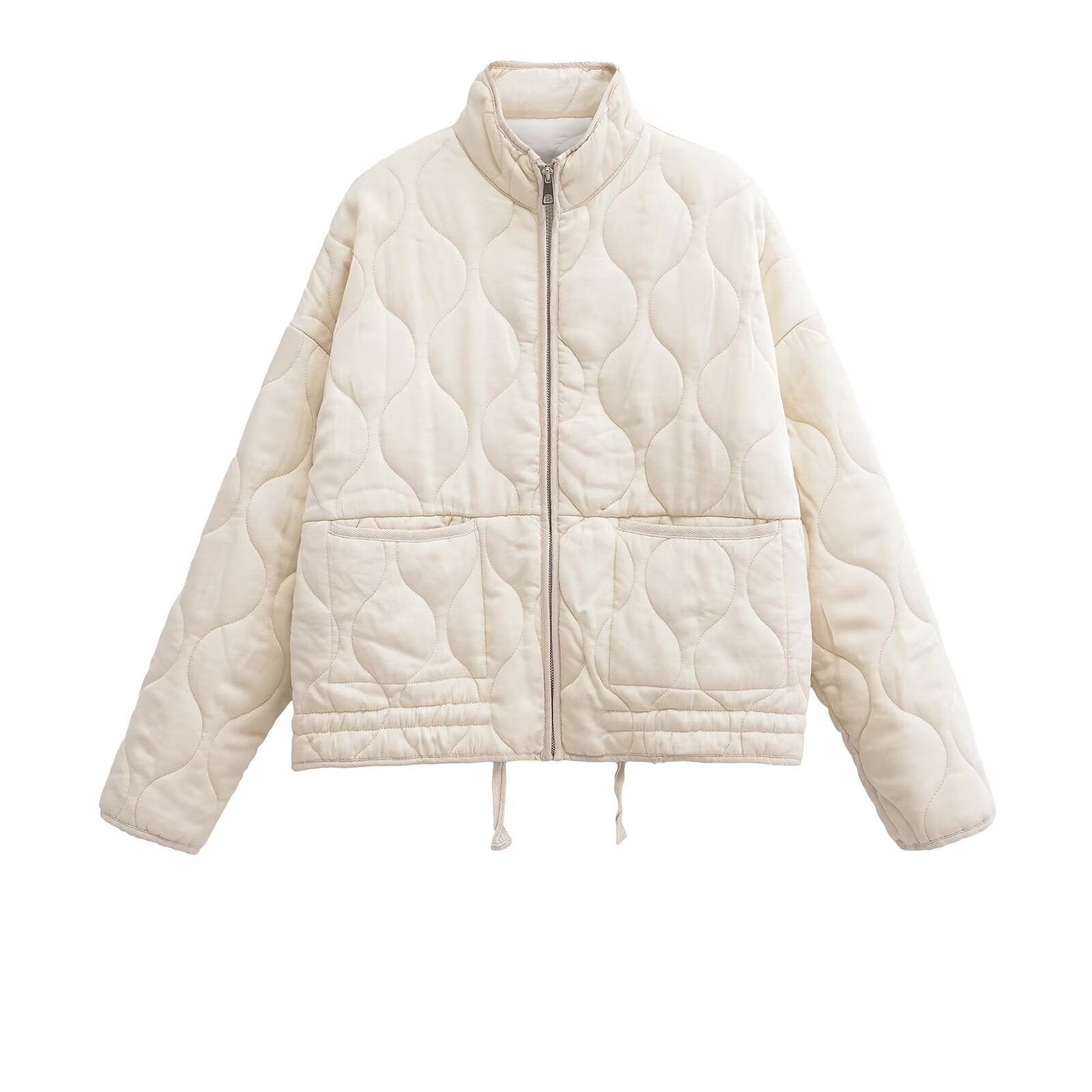 Women's loose standing collar warm cotton Coat