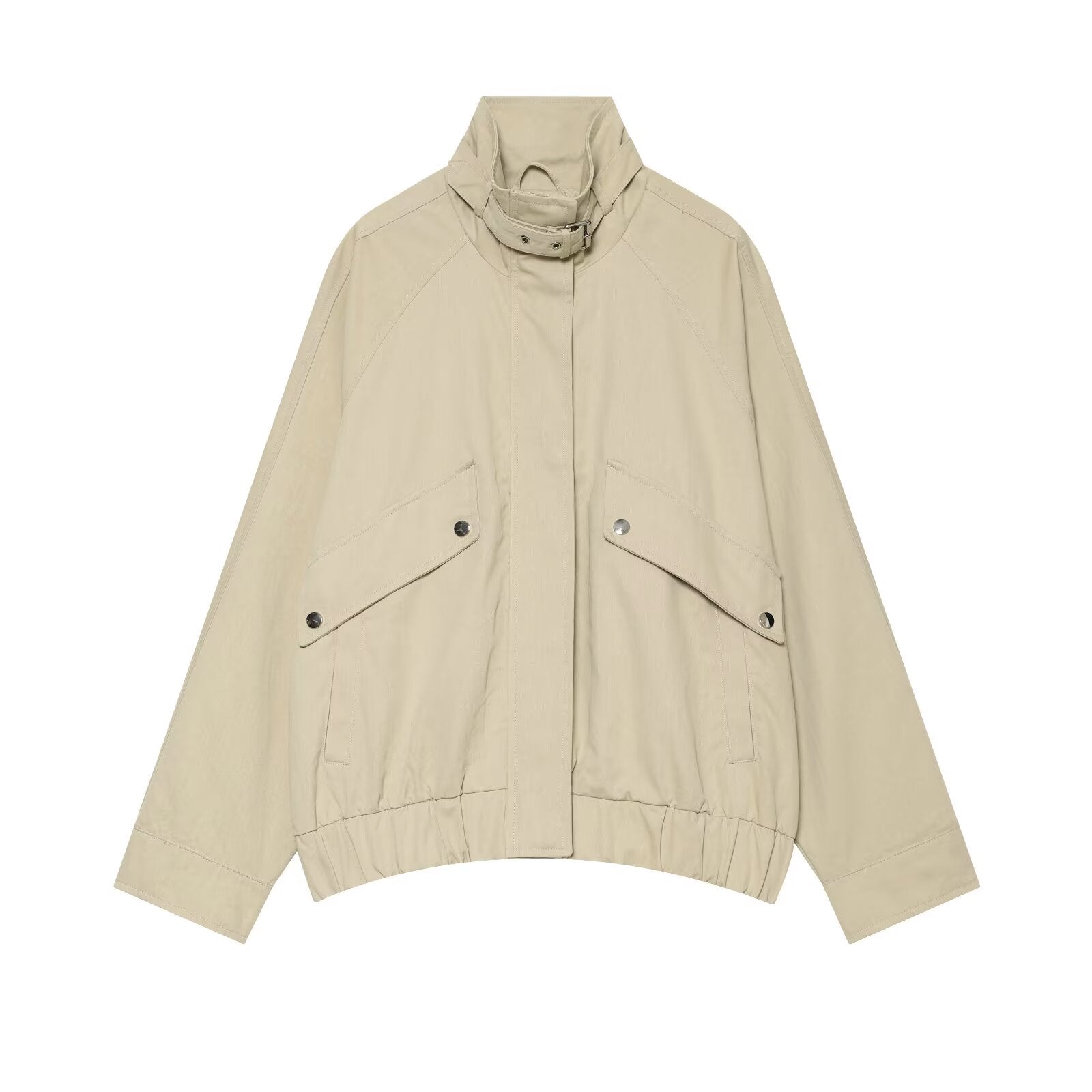 Women's standing collar loose pilot jacket Coat
