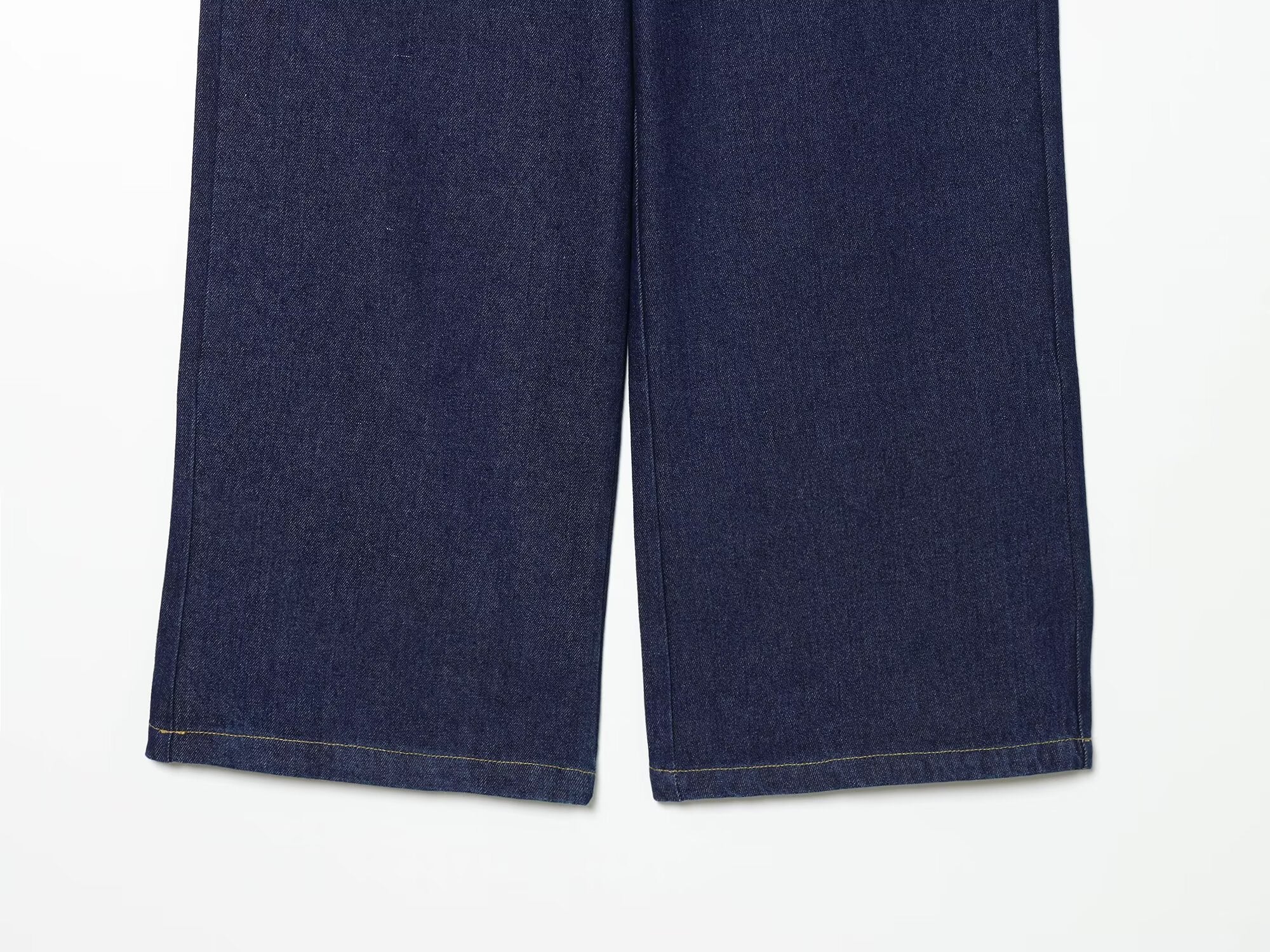 suit Women's 2 pieces comfortable high waisted wide leg jeans+denim shirt