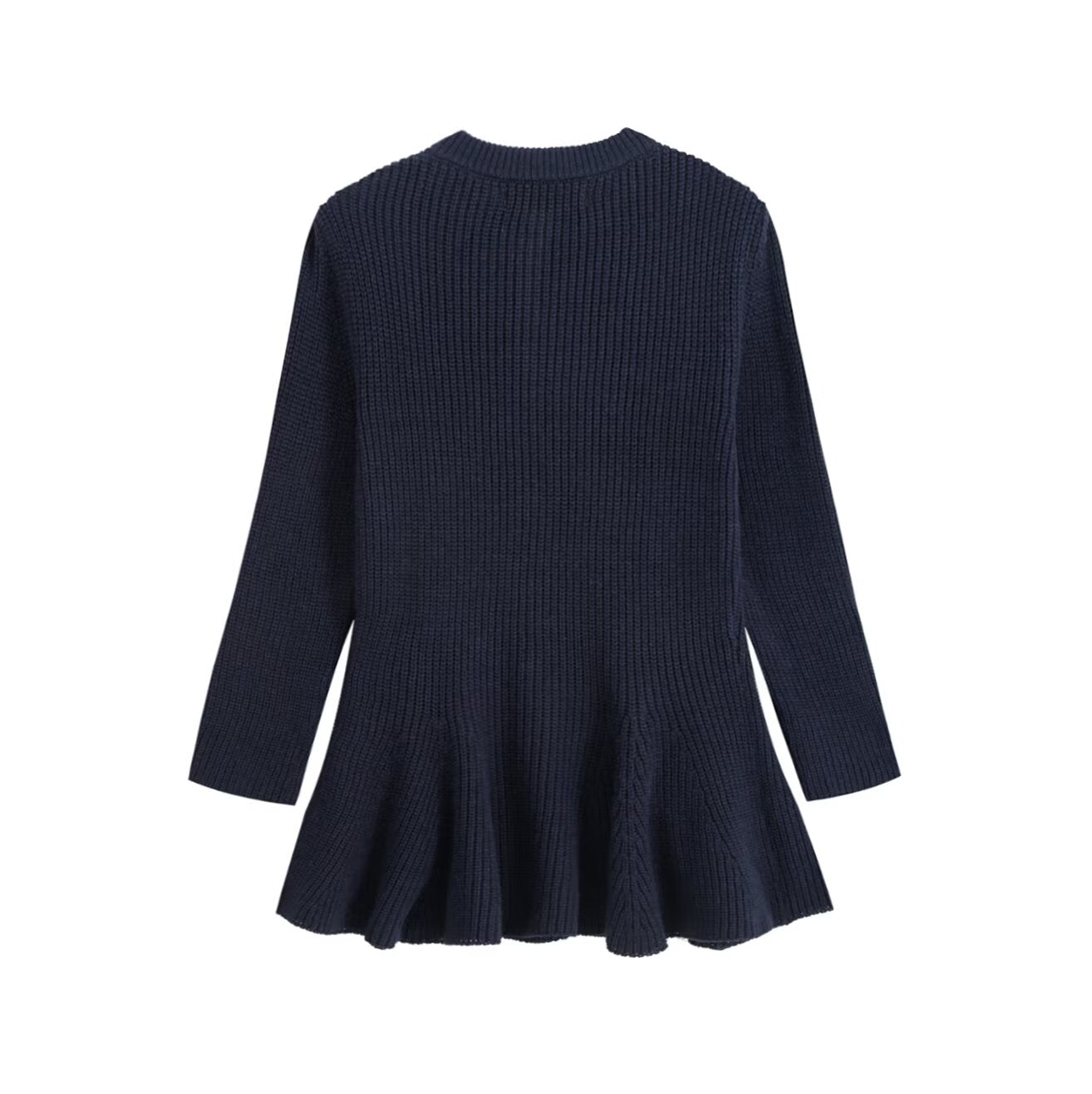 Women's A-line hem short skirt style knitted Coat