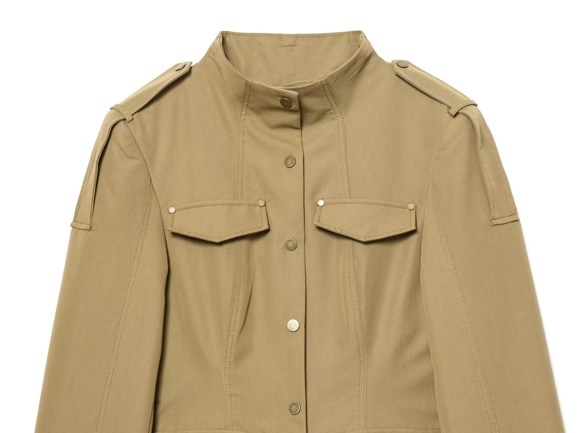 Women's casual slim stand collar Blazer Coat