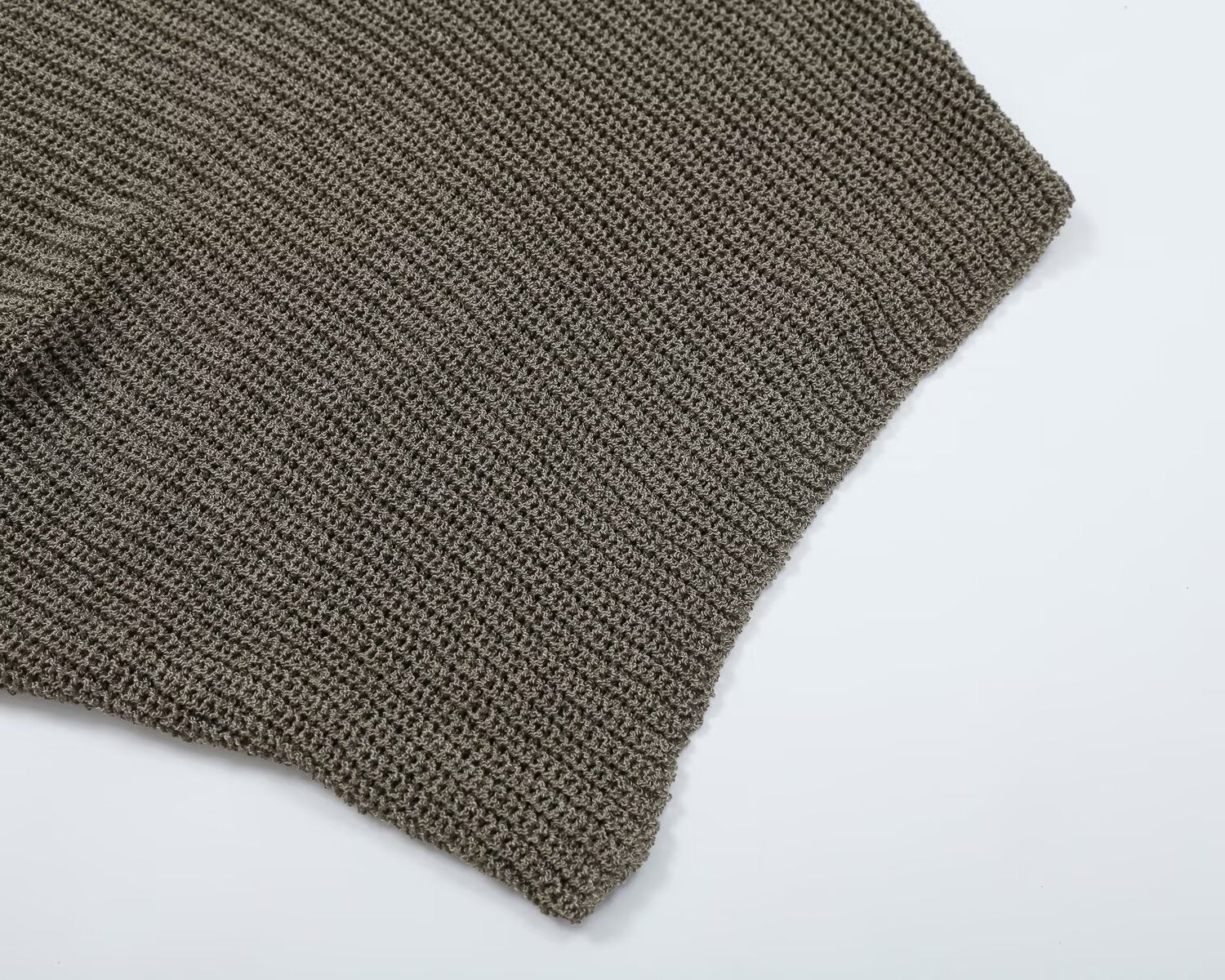 Women's knot decoration splicing knitted top