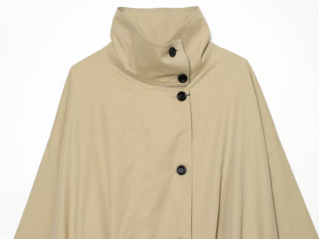 Women's loose standing collar pilot jacket Coat