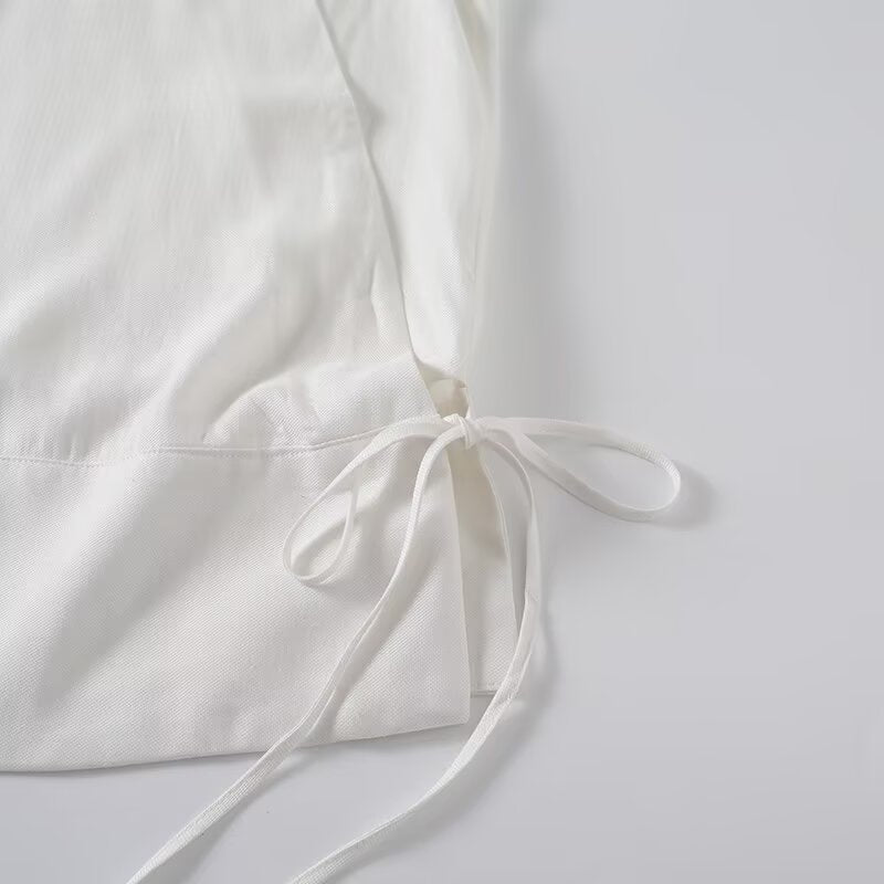 Women's lace up decorative sleeveless top