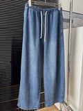 2026 women's new straight jeans loose high-waisted jeans