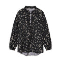 2026 Women's printed V-neck lace up shirt