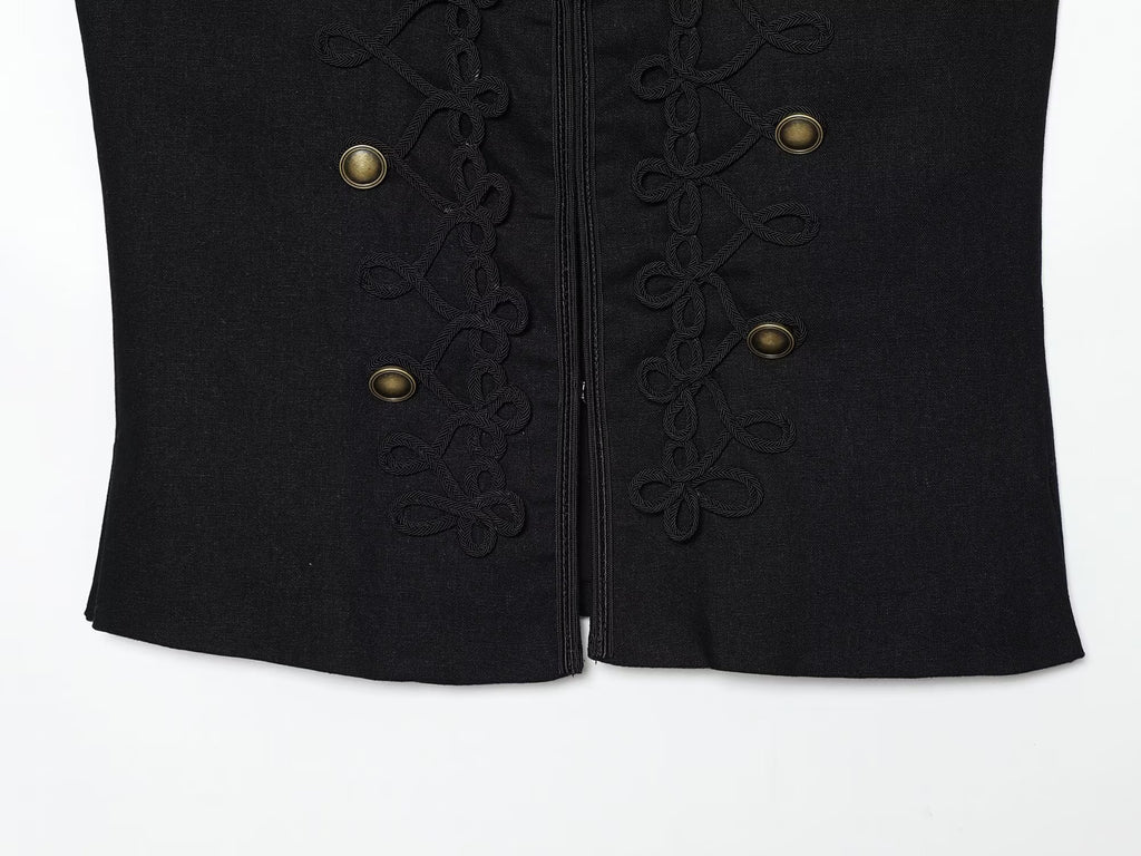 Women's rope knot buckle decoration slim vest