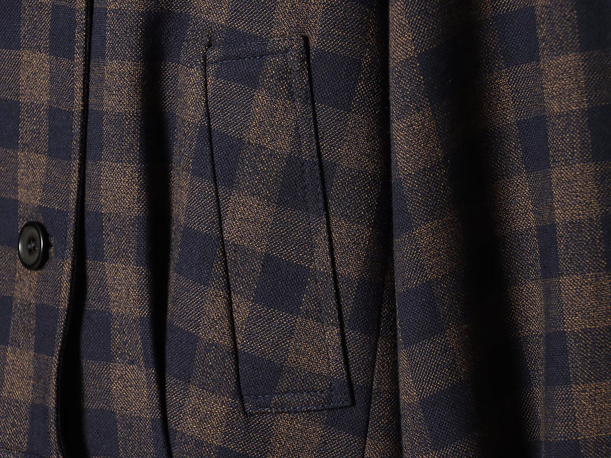 Women's casual double breasted plaid Coat