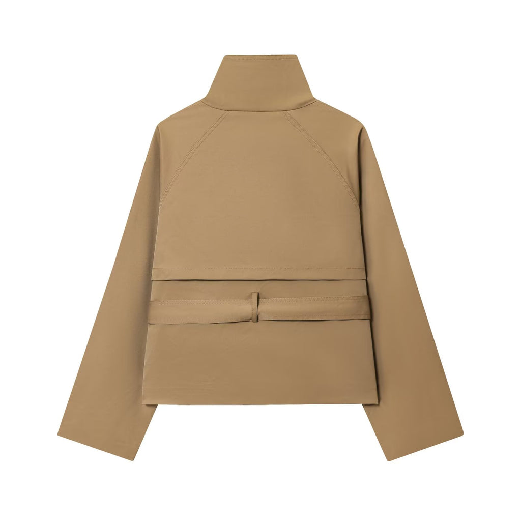 Women's double breasted lace up windbreaker Coat