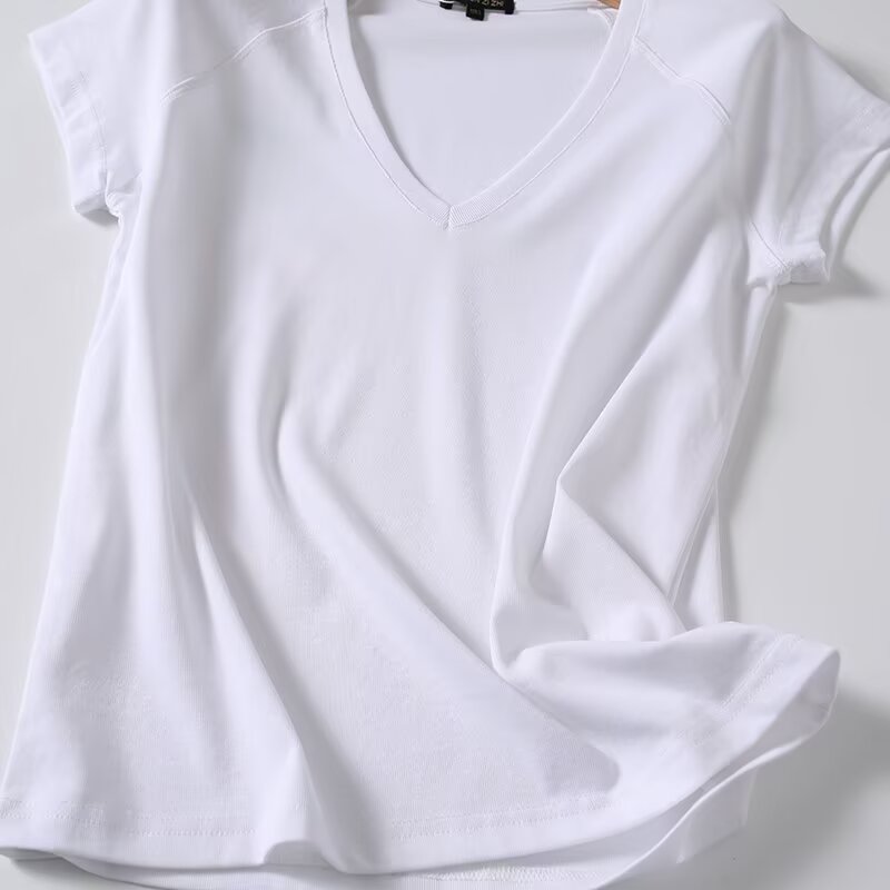 Women's casual versatile V-neck T-shirt
