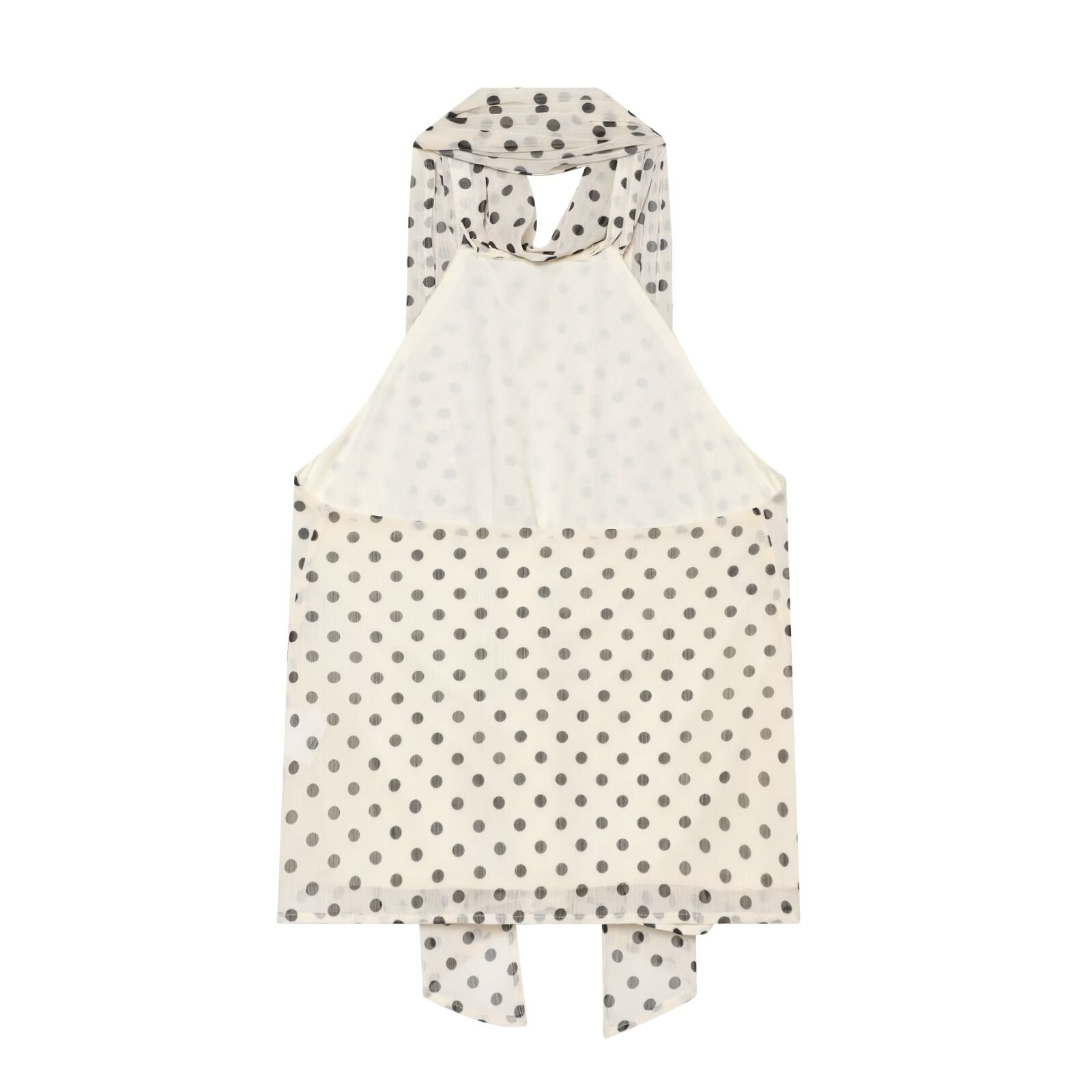 Women's polka dot hanging neck top