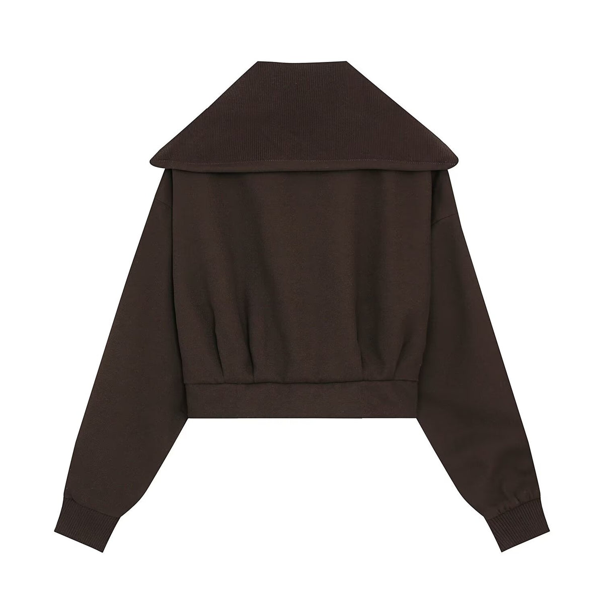 suit Women's 2 pieces ribbed collar short jacket Coat+Pants