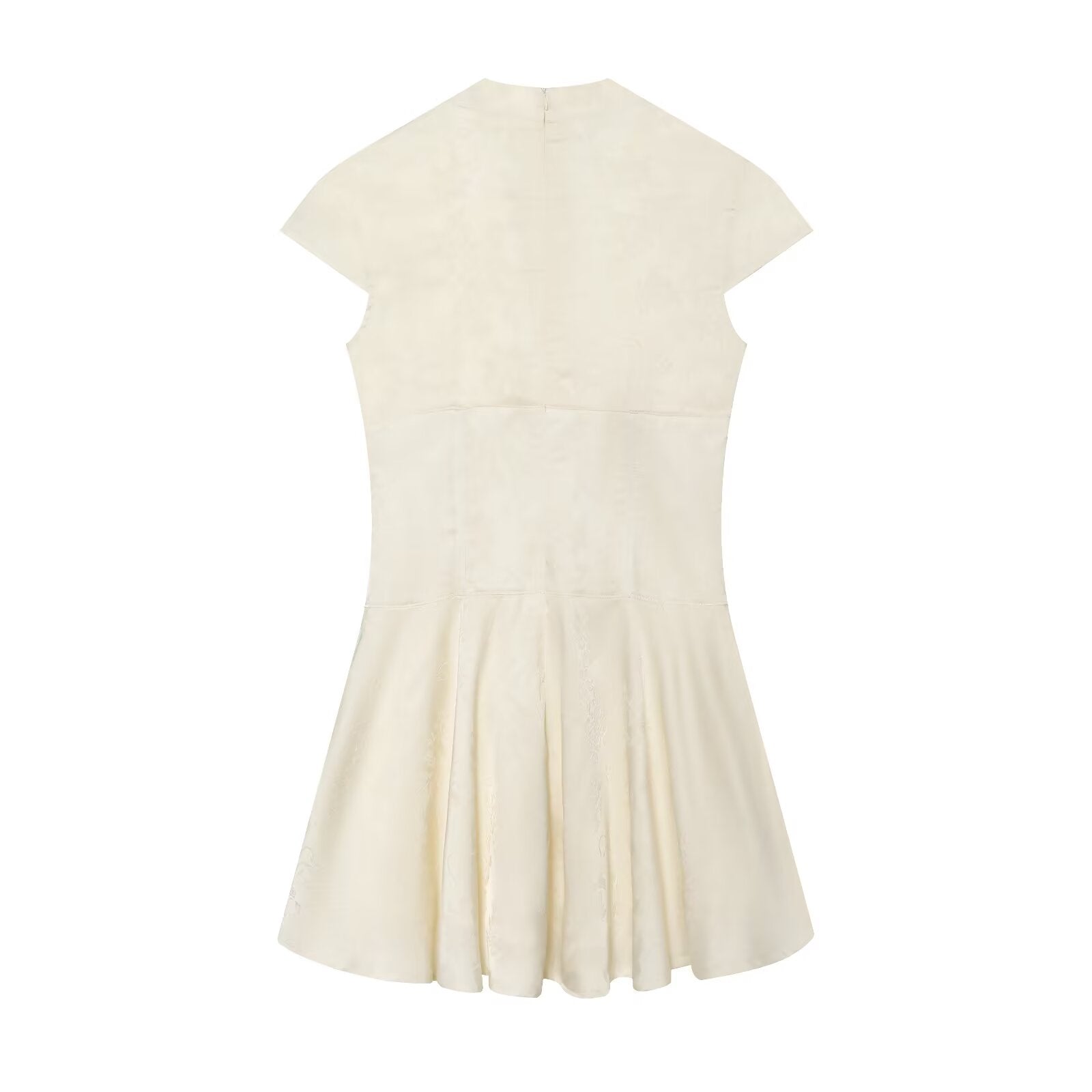 Women's jacquard satin texture mini dress
