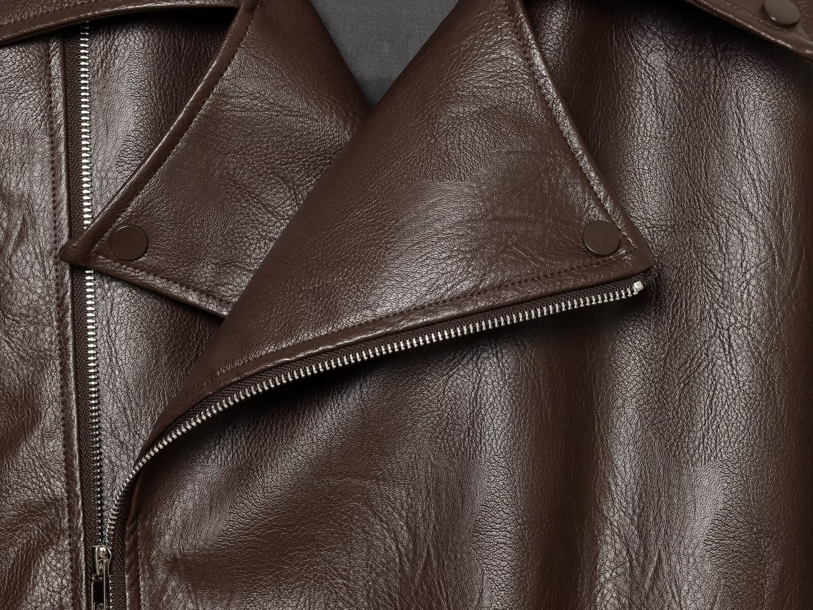 Women's With Belt short Faux Leather jacket Coat