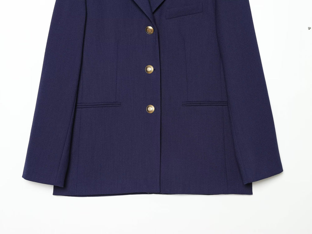 suit Women's 2 pieces casual single breasted Blazer Coat+wide leg pants