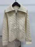 Women's New Navy Cardigan Long Sleeve Loose Knitwear