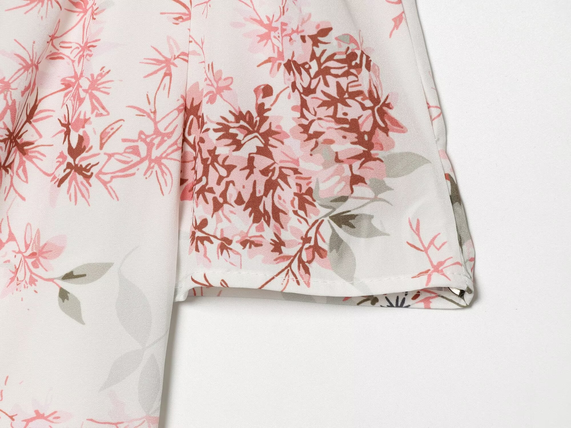 Women's ruffled V-neck printed dress