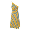 Women's asymmetrical striped MIDI dress