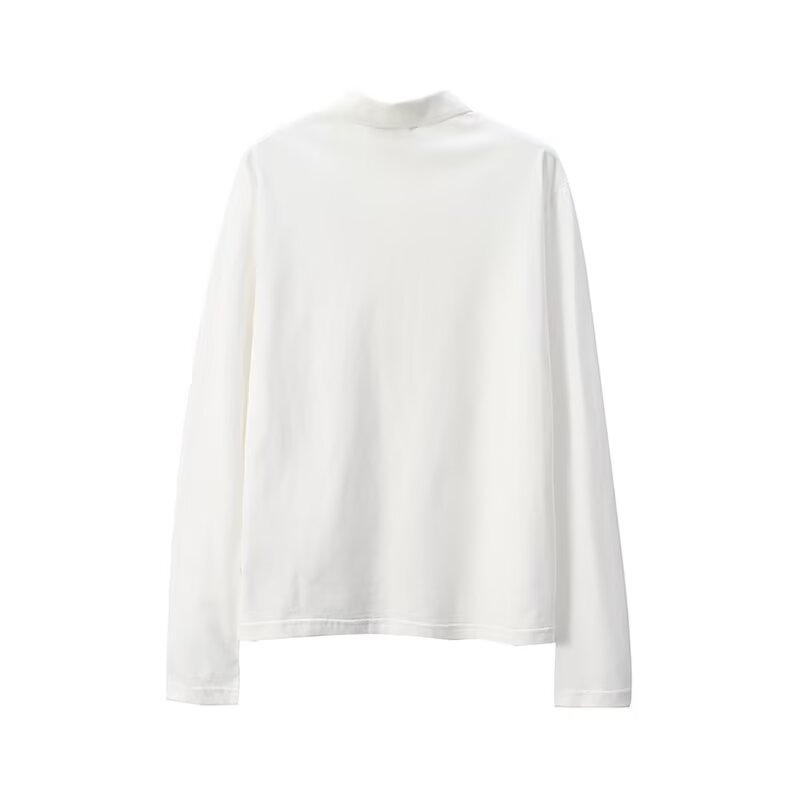 Women's casual versatile long sleeved polo shirt