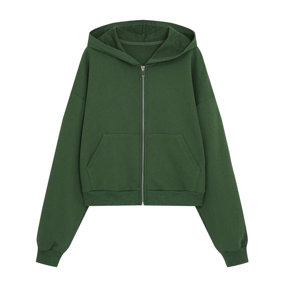 suit Women's 2 pieces washing effect hooded zipper sweatshirt+Pants