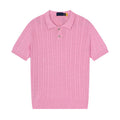 Women's new casual versatile lapel short-sleeved knitted sweater
