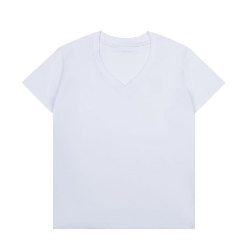 Women's new casual Joker V-neck short sleeve T-shirt