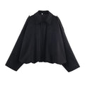 Women's new fashion faux suede effect loose flying jacket Coat