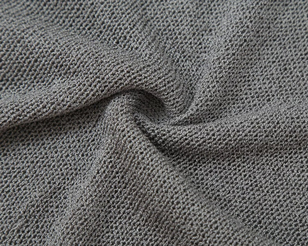 Women's round-necked button-up knit Coat