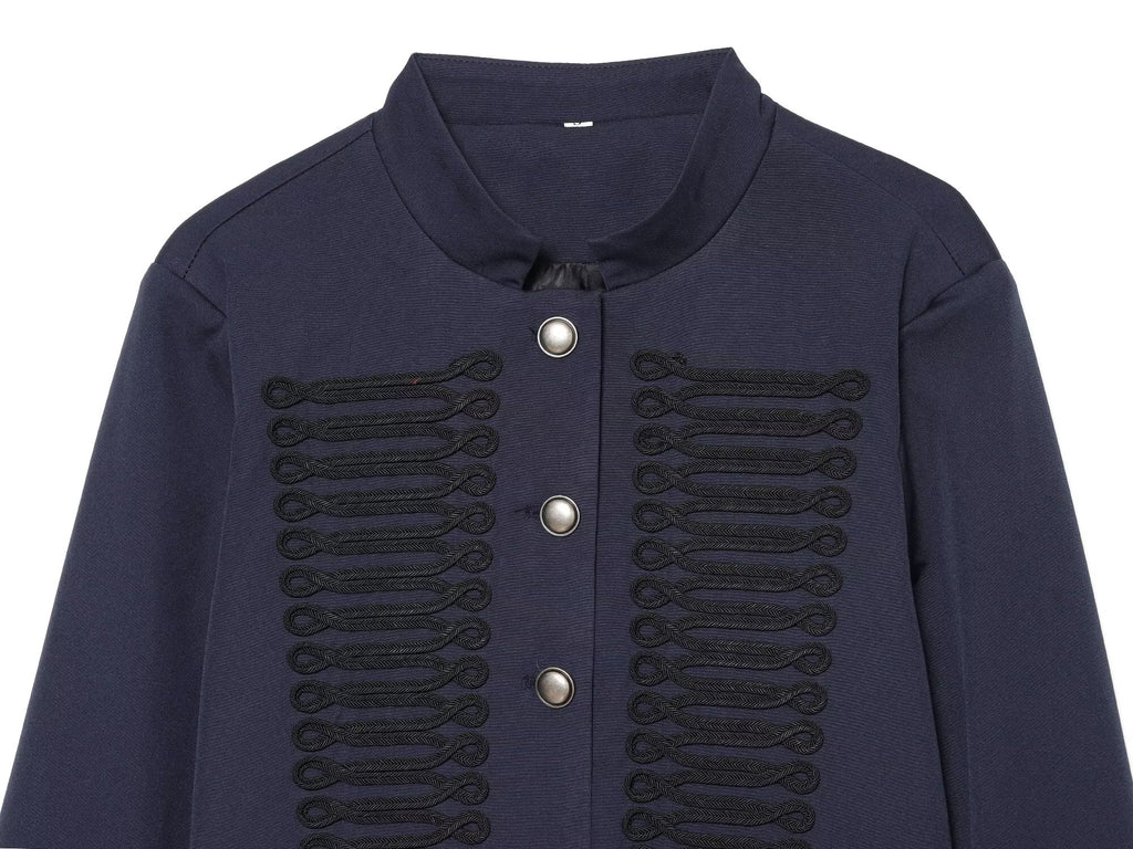 Women's Rope knot Decorated Fitted Short Coat