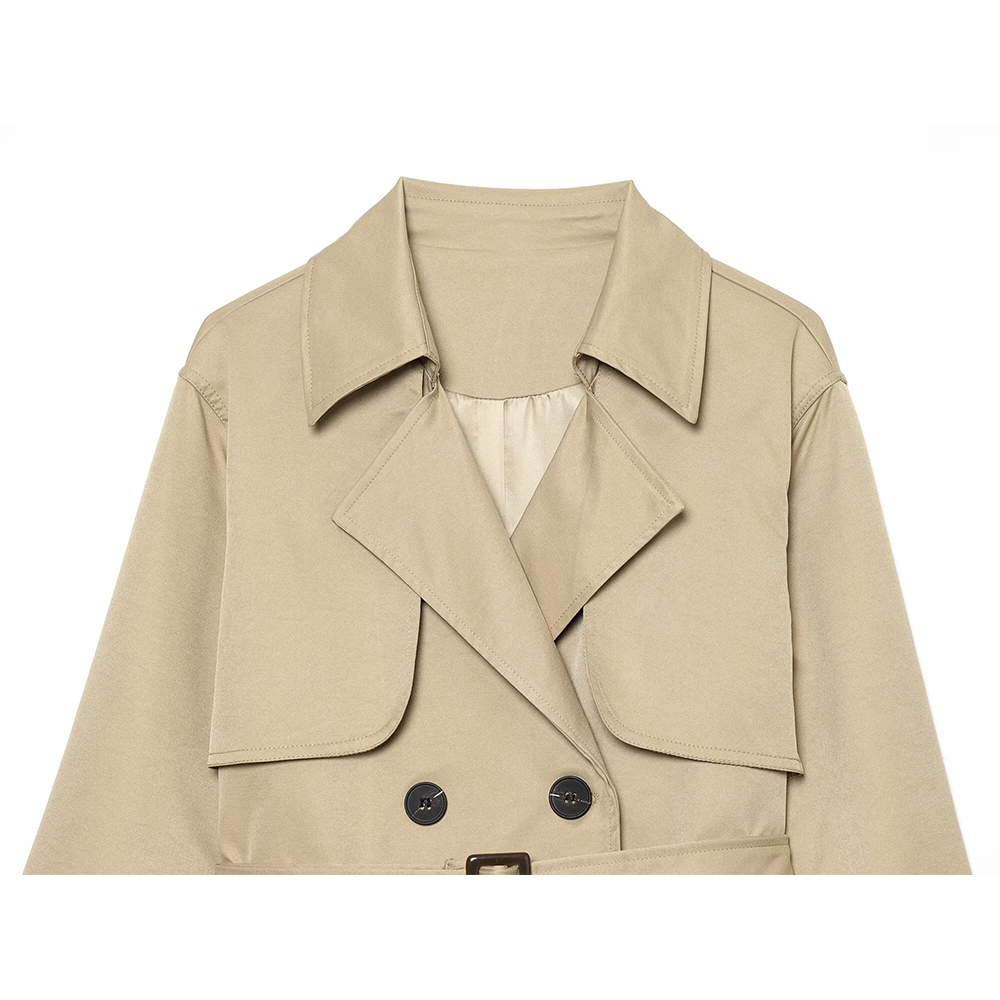 Women's with belt trench coat style jacket Coat