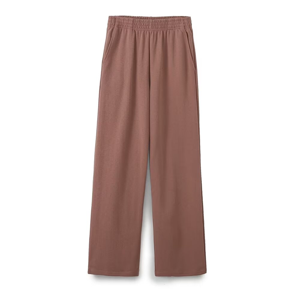 suit Women's 2 pieces washed double-sided fabric T-shirt+pants