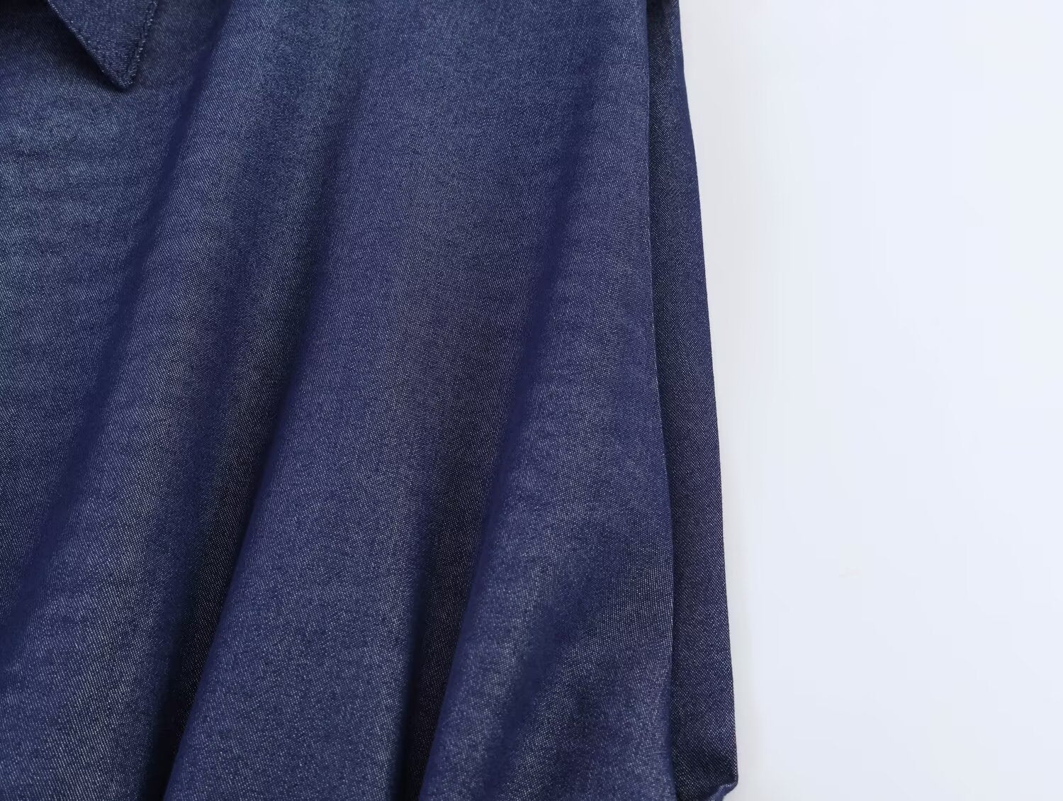 Women's casual pleated linen blend shirt