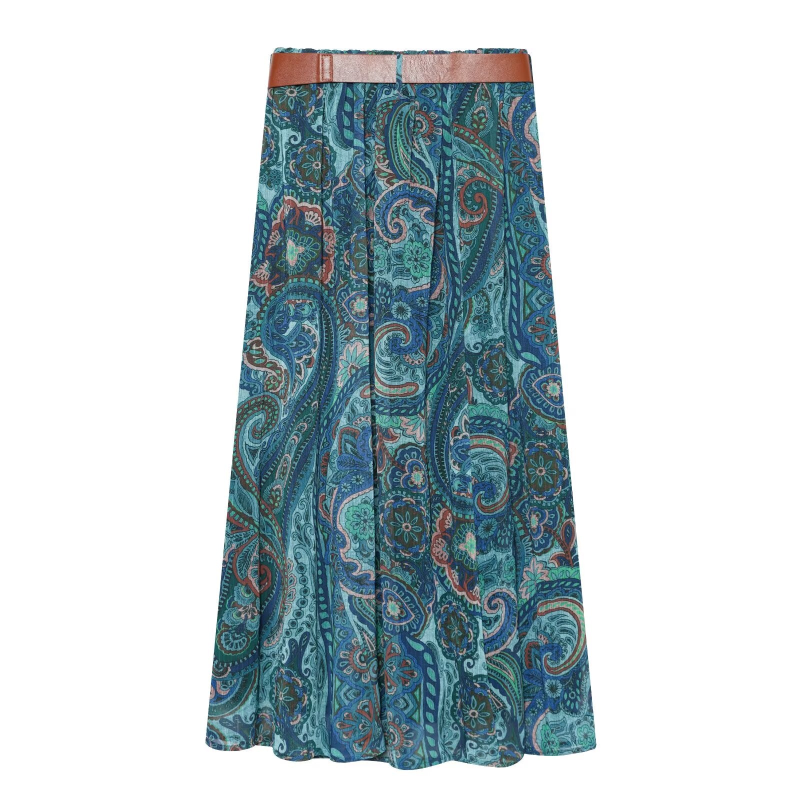 suit Women's 2 pieces bow decoration printed top+Skirts