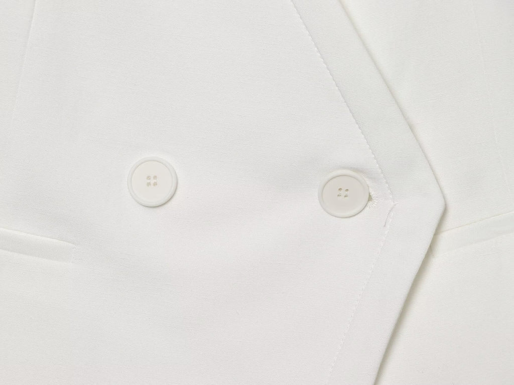 Women's short V-neck double breasted Blazer Coat