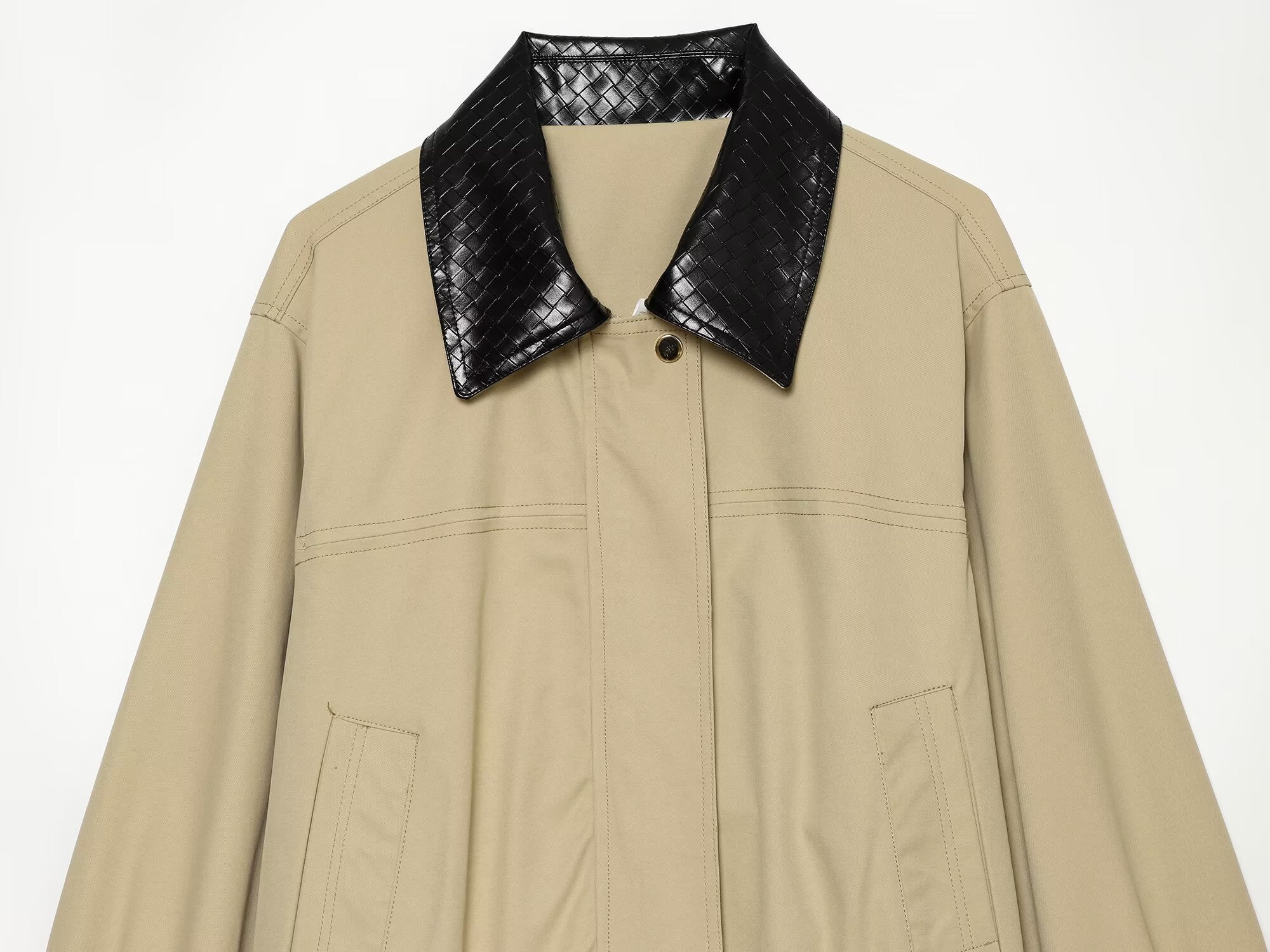 Women's patchwork lapel pilot jacket Coat
