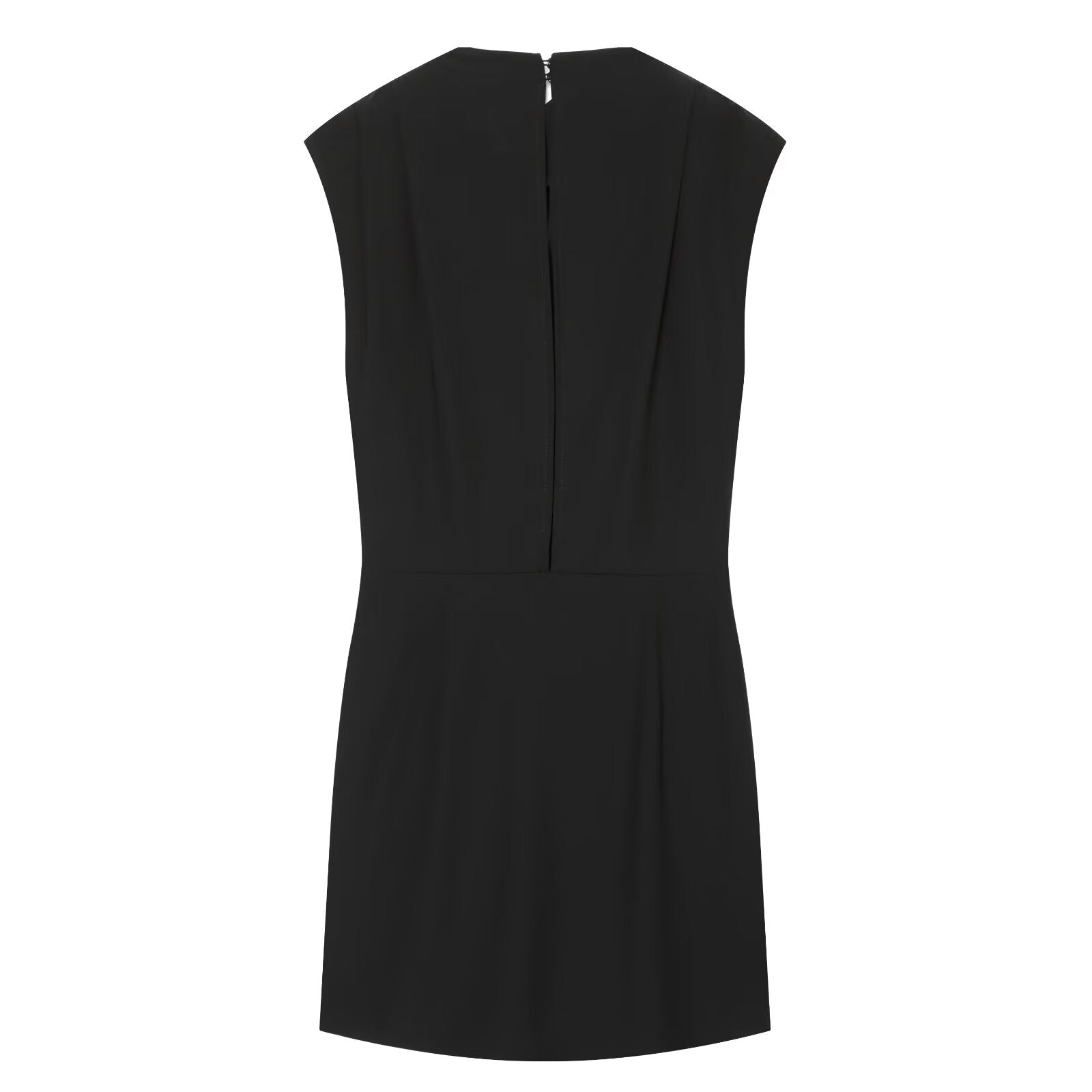 Women's with shoulder pads pleats mini dress