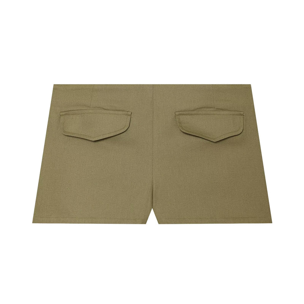 suit Women's 2 pieces button decoration short cotton vest+shorts